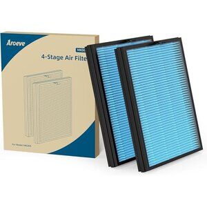 2-Pack AROEVE Officia MKD05 Air Filter Replacement 4-in-1 Air Filter